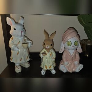 Cute Bunny Figurines in Robes